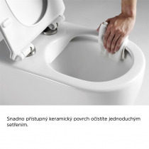 SET GEBERIT KOMBIFIX s rimfree WC so samosklapacím odnímateľným sedátkom, podložkou a tlačidlom SIGMA