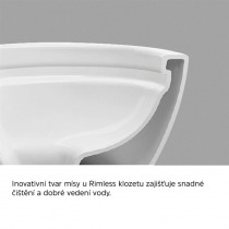 SET GEBERIT KOMBIFIX s rimfree WC so samosklapacím odnímateľným sedátkom, podložkou a tlačidlom SIGMA