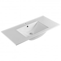 Opto, kúpeľňová skrinka s keramickým umývadlom, biela, 2 zásuvky, 1010x580x458 mm