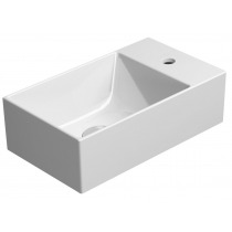 KUBE X keramické umývadlo 40x23 cm, pravé/ľavé, biela ExtraGlaze