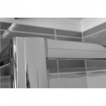 Sprchový kút, Mistica, obdĺžnik, 80x100x190 cm, chróm ALU, sklo Chinchilla