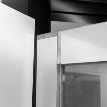 Sprchové dvere LIMA, zalamovacie, 80x190 cm, chróm ALU, sklo Point 6 mm