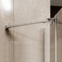 Sprchový set: Novea, obdĺžnik, 120x90 cm, chróm ALU, sklo Číre, vanička z liatého mramoru, sifón
