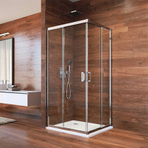 Sprchovací kút, LIMA, obdĺžnik, 120x100 cm, chróm  ALU, sklo Číre