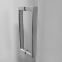 Sprchové dvere, LIMA, dvojkrídlové, lietacie, 80 cm, chróm ALU, sklo Číre