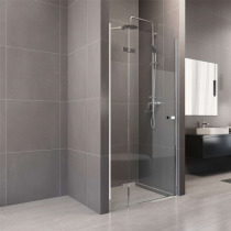 Sprchové dvere, Novea, 90x200 cm, chróm ALU, sklo Číre, ľavé prevedenie