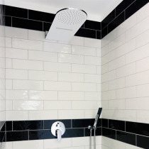Tanierová sprcha horná, s vodopádom, polkruhová  60x25,1cm, nerez