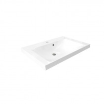 Bino kúpeľňová skriňka s  umývadlom z liateho mramoru 80 cm, biela/biela