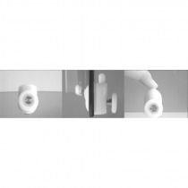 Sprchový set z Kory Lite, štvrťkruh, 90 cm, chróm ALU, sklo Grape a nízké SMC vaničky