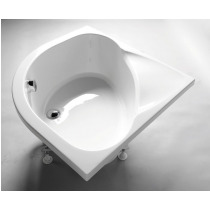 SELMA hlboká sprchová vanička štvrťkruhová 90x90x30cm, R550, biela