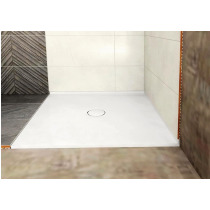 MIRAI sprchová vanička z liateho mramoru štvorec 90x90x1,8cm, biela