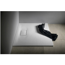 ACORA sprchová vanička,litaty mramor,štvorec 80x80x2,7cm, biela,dekor kameň