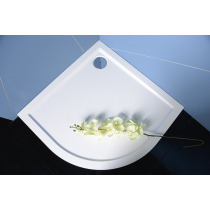 SERA sprchová vanička z liateho mramoru, štvrťkruh 90x90x4cm, R550, biela