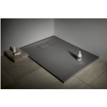 ACORA sprchová vanička,litý mramor,obdĺžnik 120x90x2,9cm, šedá,dekor kameň