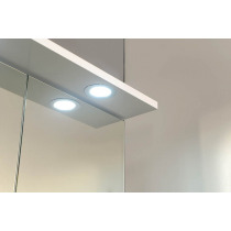 KAWA Galérka s LED osvetlením 60x70x25,5cm, biela