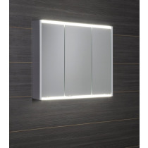 BATU zrkadlová galerka 80x71x15 cm, 2x LED osvetlenie, biela