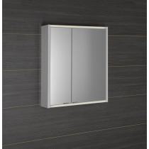BATU zrkadlová galerka 60x71x15 cm, 2x LED osvetlenie, biela
