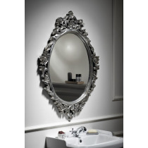 DESNA zrkadlo v ráme, 80x100cm, strieborná Antique