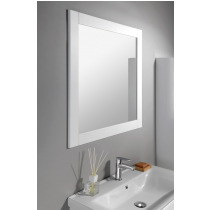 FAVOLO zrkadlo v ráme 80x80 cm, biela mat