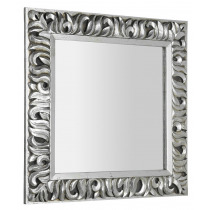 ZEEGRAS zrkadlo v ráme, 90x90cm, strieborná Antique