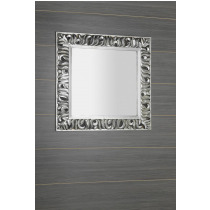 ZEEGRAS zrkadlo v ráme, 90x90cm, strieborná Antique