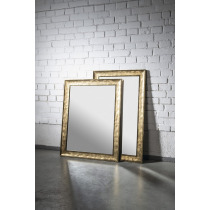 BERGARA zrkadlo v drevenom ráme 742x942mm, zlatá