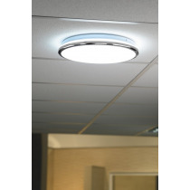 SILVER stropné LED svietidlo priemer 28cm, 10W, 230V, studená biela, chróm