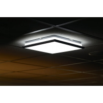 SILVER stropné LED svietidlo 28x28cm, 10W, 230V, denná biela, chróm
