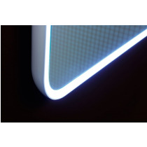 FLOAT LED podsvietené zaoblené zrkadlo v ráme 500x700mm, biela