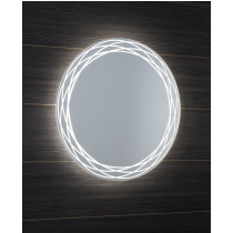 RINGO LED podsvietené guľaté zrkadlo so vzorom, priemer 80cm