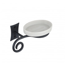 REBECCA mydeľnička, čierna/keramika