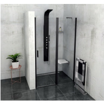 ZOOM LINE BLACK sprchové dvere 1000mm, číre sklo