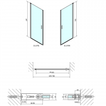 ZOOM LINE sprchové dvere 700mm, číre sklo