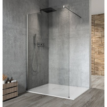 VARIO CHROME jednodielna sprchová zástena na inštaláciu k stene, číre sklo, 700 mm