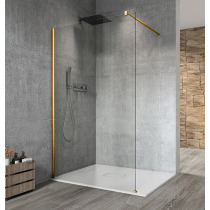 VARIO GOLD jednodielna sprchová zástena na inštaláciu k stene, číre sklo, 800 mm