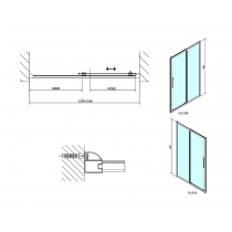 LUCIS LINE sprchové dvere 1300mm, číre sklo