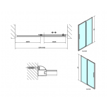 LUCIS LINE sprchové dvere 1400mm, číre sklo