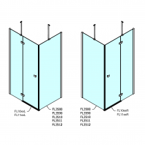 FORTIS LINE bočná stena, 1100mm, číre sklo