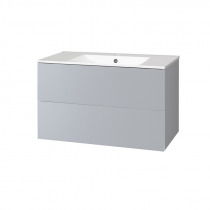 Aira, kúpeľňová skrinka, s keramickým umývadlom 100 cm, sivá