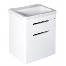 ELLA umývadlová skrinka 56,5x65x43cm, 2x zásuvka, biela (70062)