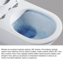 SET GEBERIT DUOFIX s rimfree WC so samosklapacím odnímateľným sedátkom, podložkou a tlačidlom SIGMA