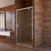 Sprchové dvere LIMA, pivotové, 90x190 cm, chróm ALU, sklo Point 6 mm