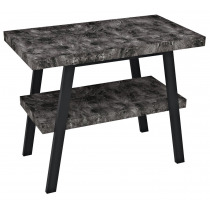TWIGA umývadlový stolík 90x72x50 cm, čierna matná/štiepaný kameň