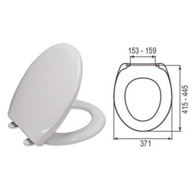 WC sedadlo Universal ECO biele termosplast Antibacterial, úchyt Trend plastic