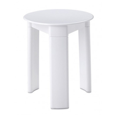 TRIO kúpeľňová stolička, priemer 33x40cm, biely