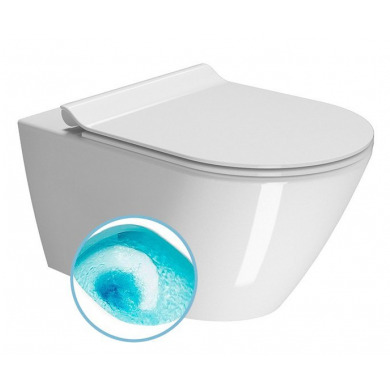 KUBE X závesná WC misa, Swirlflush, 55x36 cm, biela ExtraGlaze