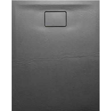 ACORA sprchová vanička,litý mramor,obdĺžnik 100x80x3,5cm,šedá,dekor kameň