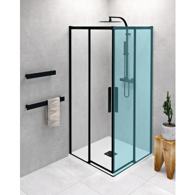 ALTIS LINE BLACK sprchové dvere 780-800mm, výška 2000mm, číre sklo