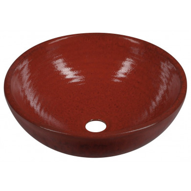 ATTILA keramické umývadlo, priemer 42,5cm, keramické, farba paradajková