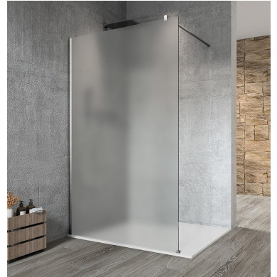 VARIO CHROME jednodielna sprchová zástena na inštaláciu k stene, matné sklo, 700 mm